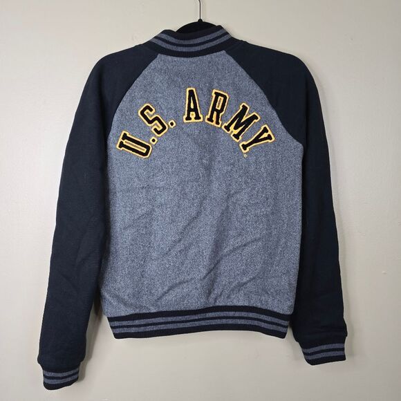 Victorias Secret Pink GRAPHIC US ARMY Bomber Varsity Jacket Coat size XS - Picture 5 of 8